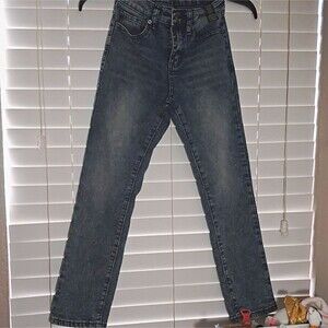Project Civility Women's Blue Denim Straight Leg Stretch 5-Pocket Jeans 10